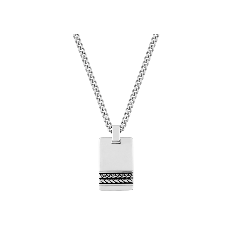 Collier 1847 en argent rhodié