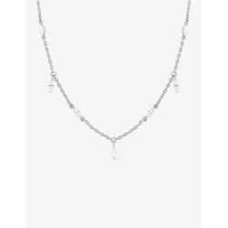 Collier argent rhodié & oxydes de zirconium