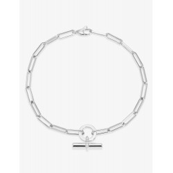 Bracelet argent rhodié & oxydes de zirconium