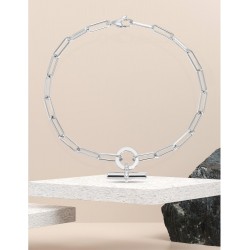 Bracelet argent rhodié & oxydes de zirconium