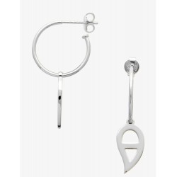 Boucles d'oreilles graphique en argent