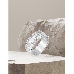 Bague Argent rhodié & oxydes de zirconium