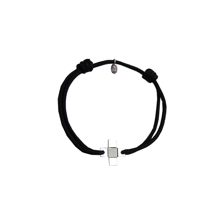 Bracelet CROIX Argent Guilloché collection CHRIS