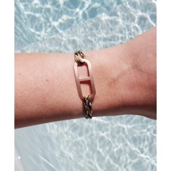 Bracelet Lisse Vermeil Rose Gaby