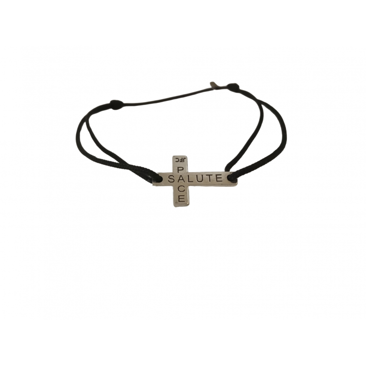 Bracelet Corse JFC cordon croix Pace e Salute