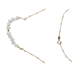 Collier en plaqué or et cristal givrée