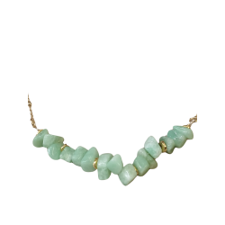 Collier chaine en plaqué or et Amazonite