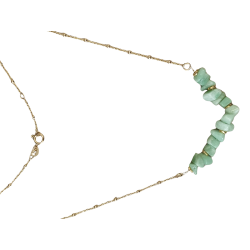 Collier chaine en plaqué or et Amazonite