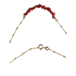 Collier en plaqué or et corail