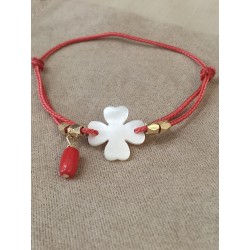 Bracelet cordon trèfle